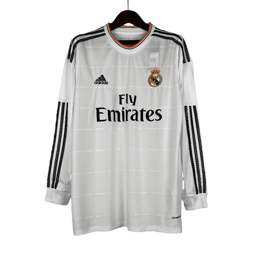 Real Madrid Retro Long Sleeve 2013/14 Home - JERSEYS4ALL