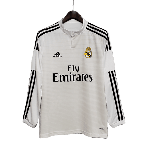 Real Madrid Retro Long Sleeve 2014/15 Home - JERSEYS4ALL