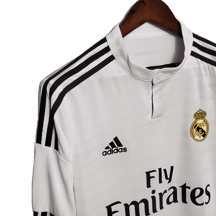 Real Madrid Retro Long Sleeve 2014/15 Home - JERSEYS4ALL