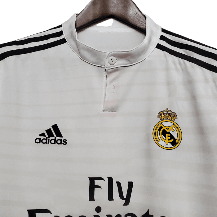 Real Madrid Retro Long Sleeve 2014/15 Home - JERSEYS4ALL