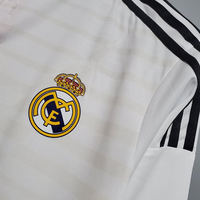 Real Madrid Retro Long Sleeve 2014/15 Home - JERSEYS4ALL